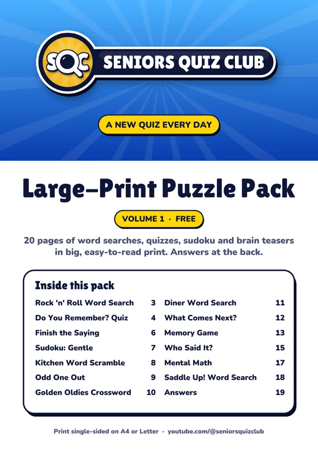 Cover of the Large-Print Puzzle Pack, Volume 1